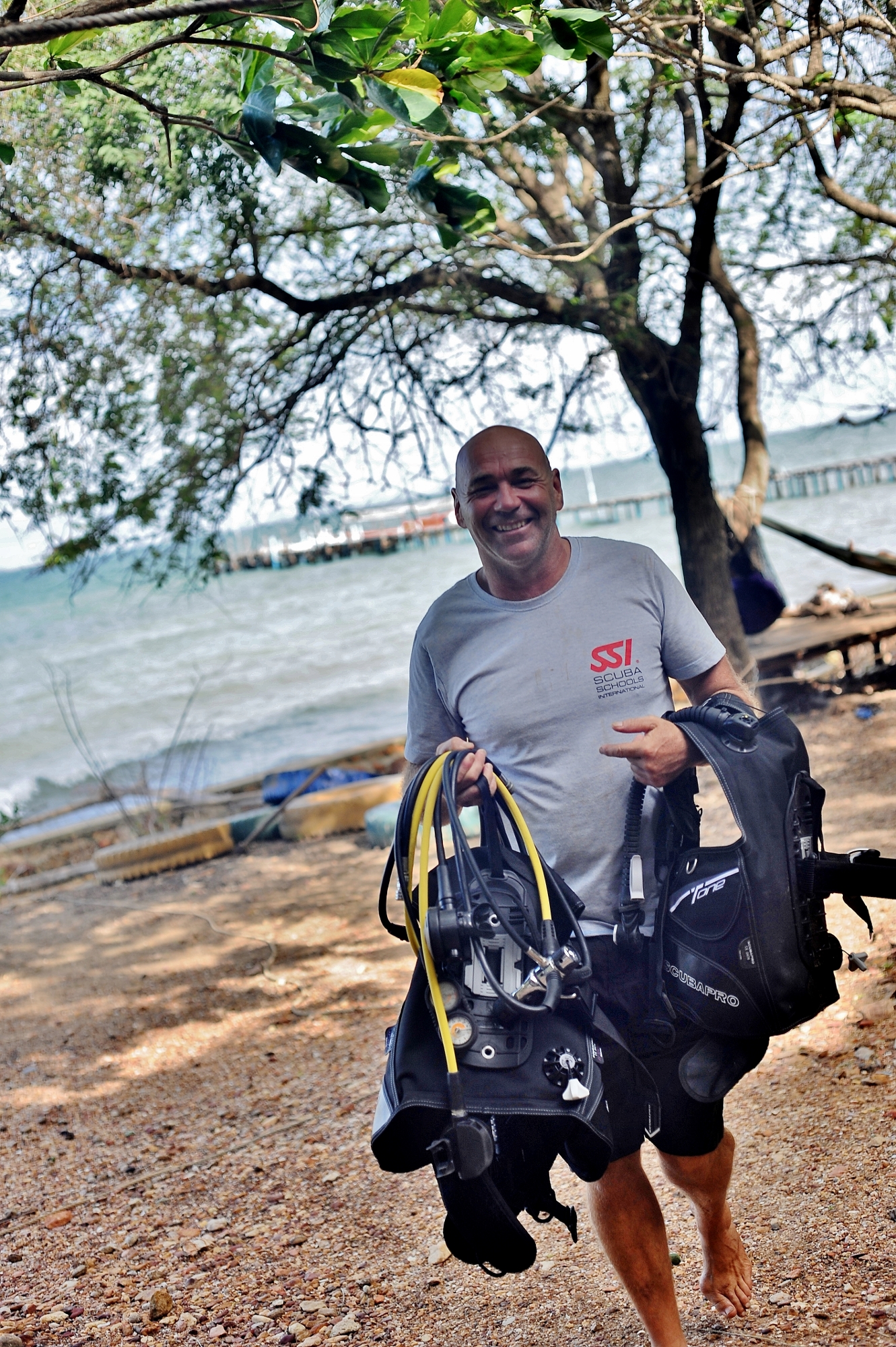 Billy Brebner, 54, a British volunteer and current diving instructor.